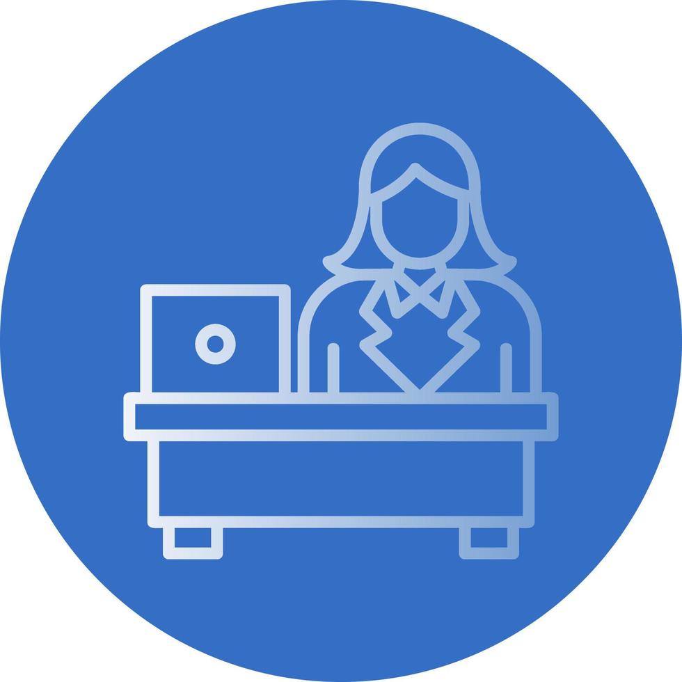 Recptionist Vector Icon Design