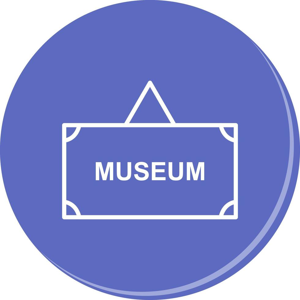 icono de vector de etiqueta de museo