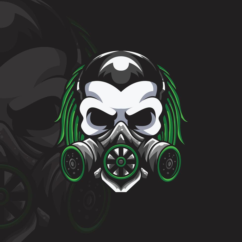 skull mask vector mascot logo