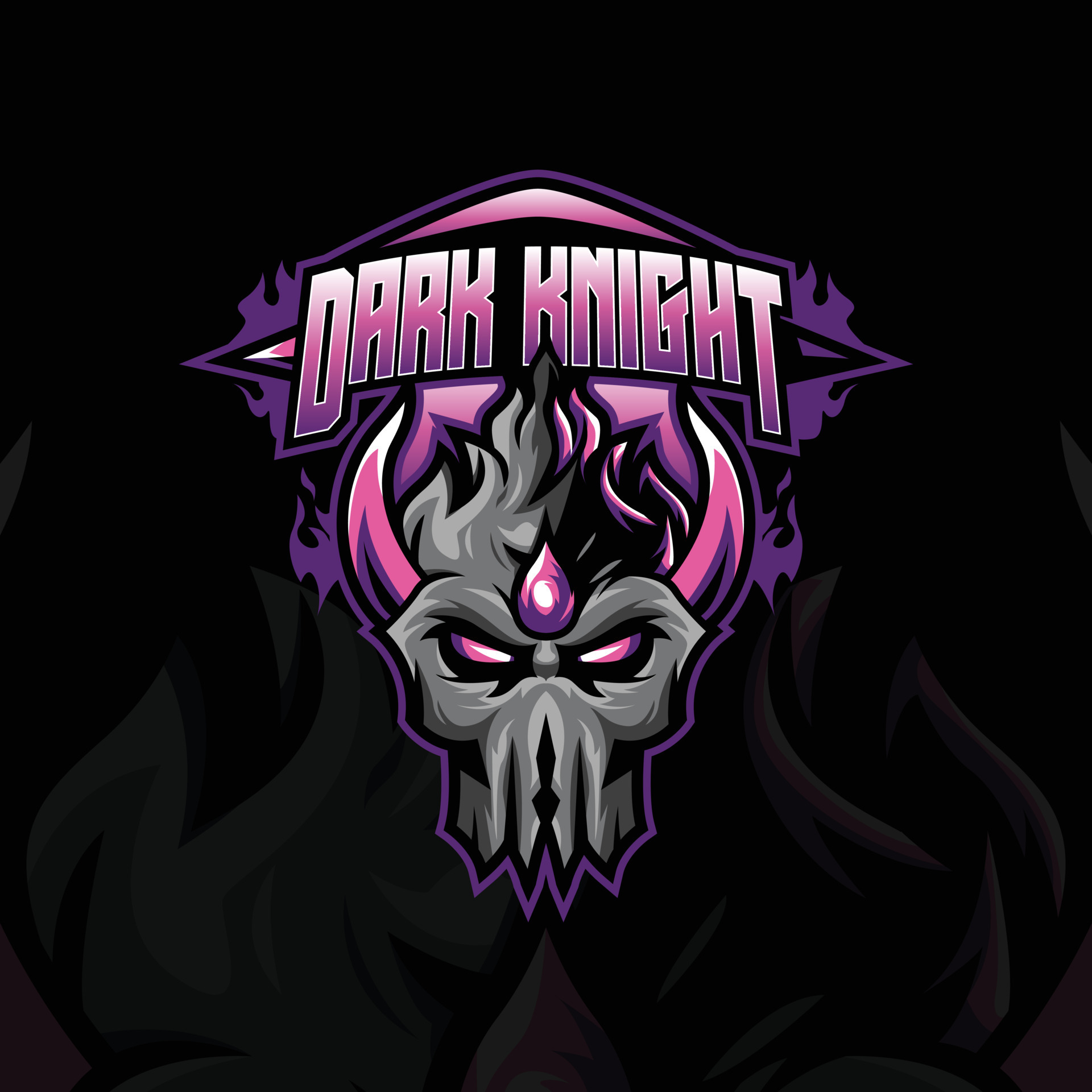 dark knight vector mascot logo 19953542 Vector Art at Vecteezy