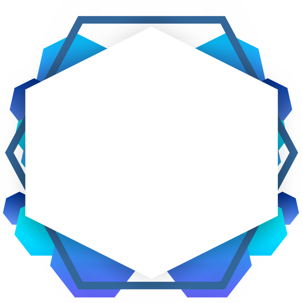 Hexagon Border Frame png