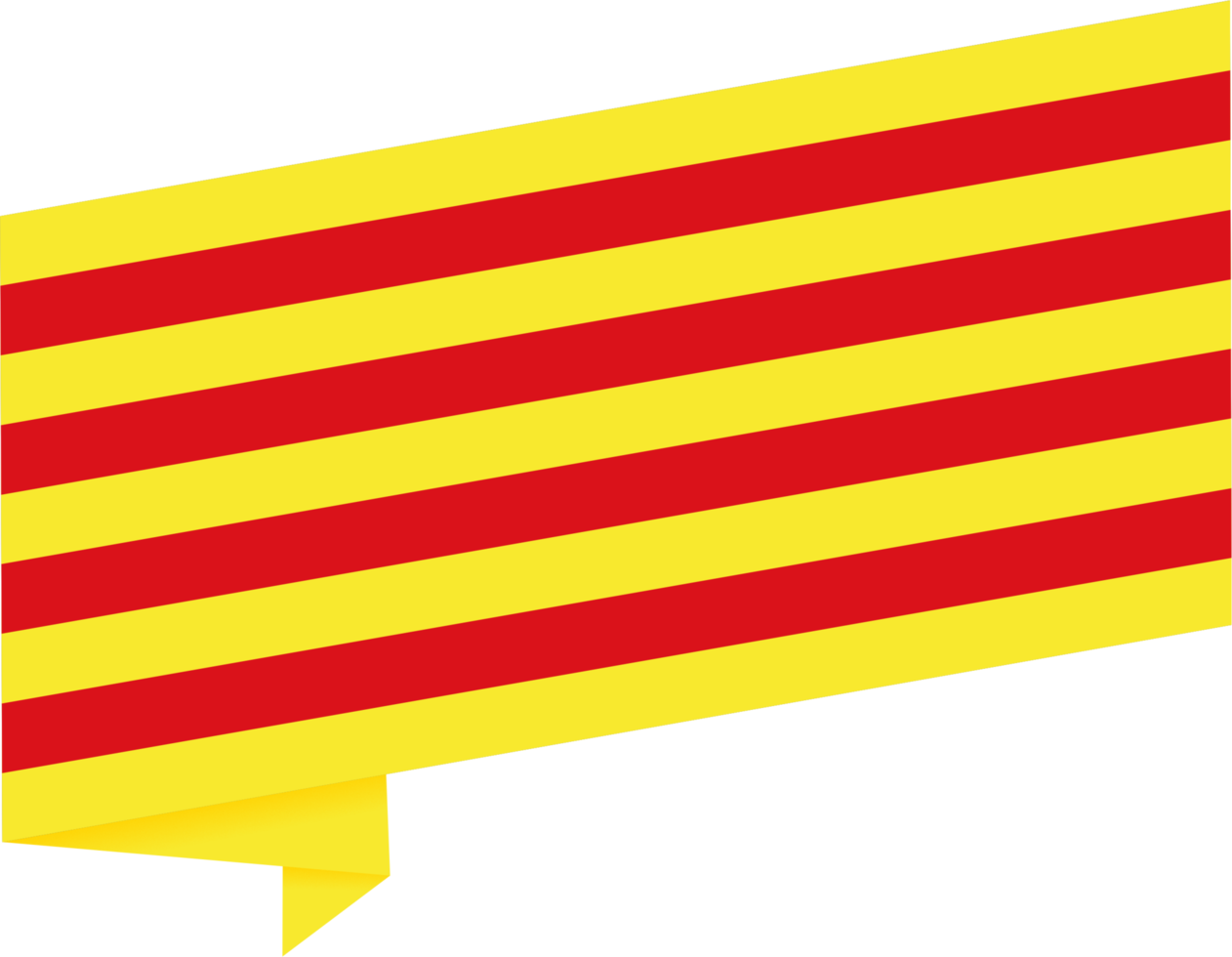 Catalonië vlag Golf geïsoleerd Aan PNG of transparant achtergrond