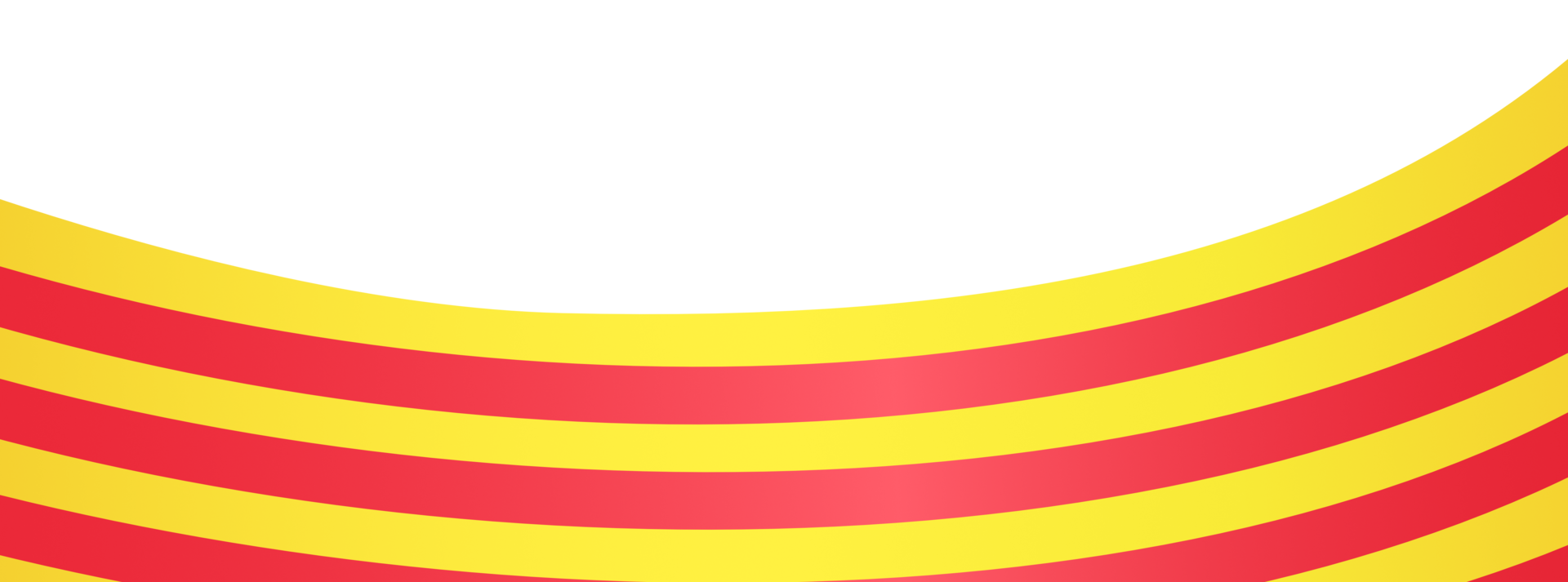 Catalonia flag wave isolated on png or transparent background