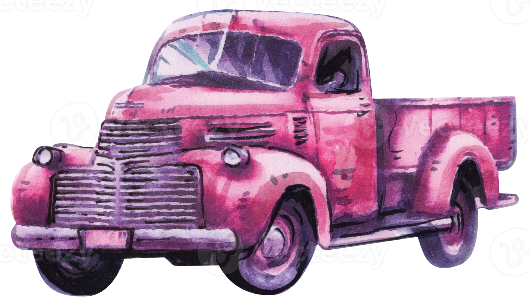 truck watercolor illustration png