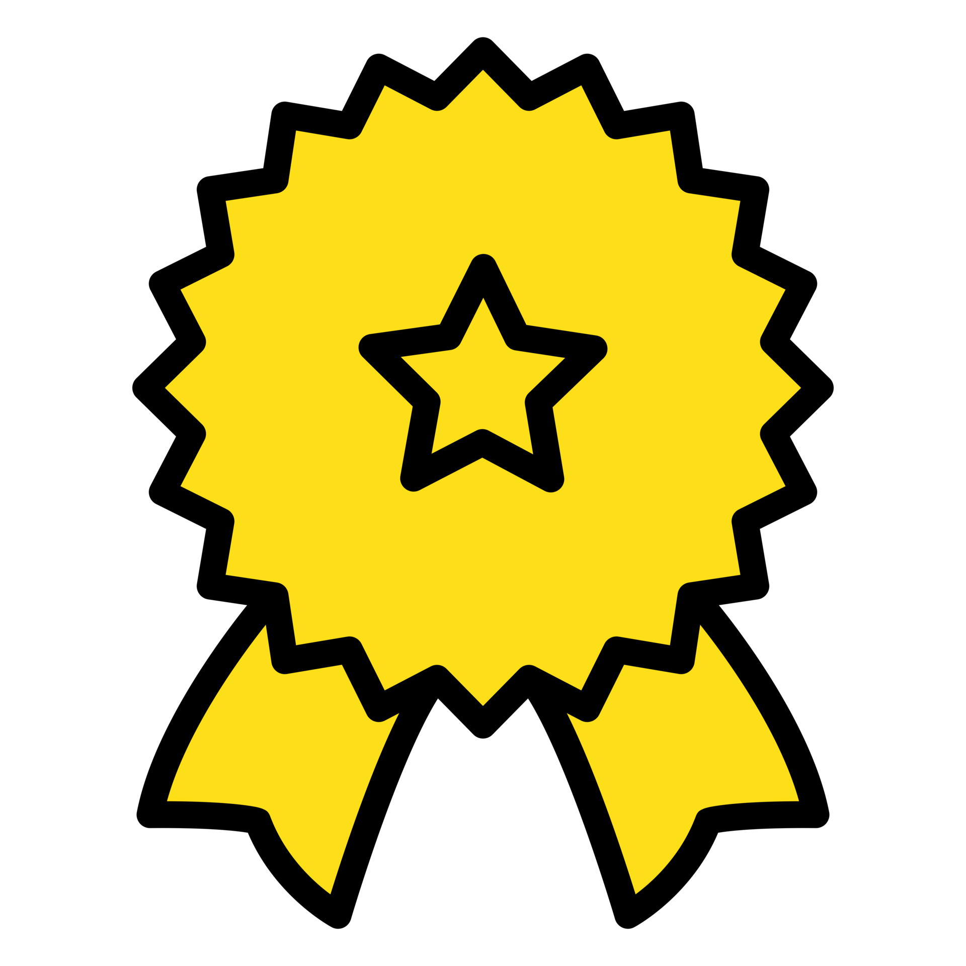 Yellow and Black Star Badge Award Icon 19953590 PNG