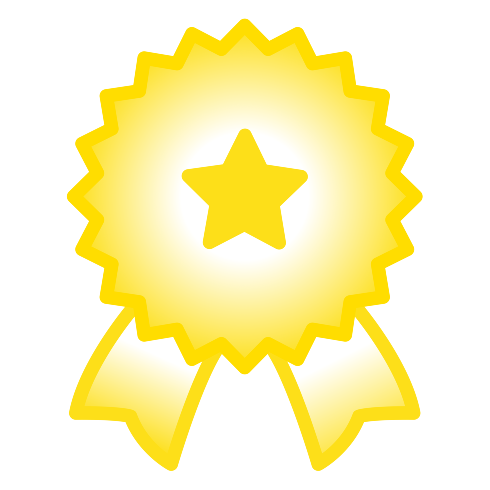 Yellow Star Badge Award Graphic Icon png