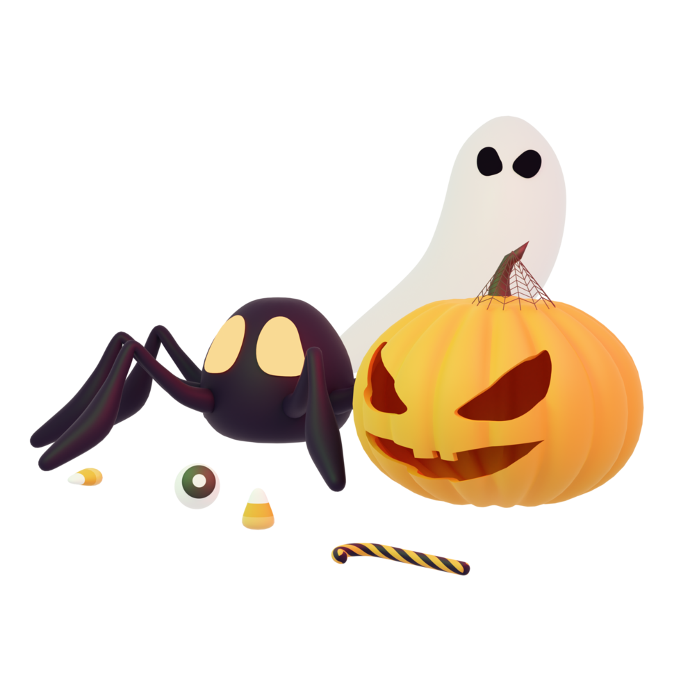 3d le rendu effrayant Halloween png