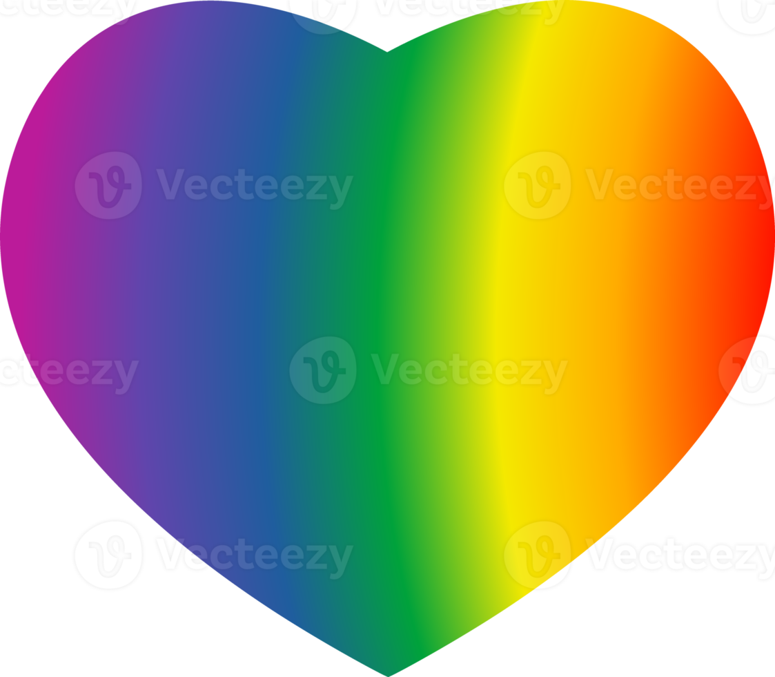 arco Iris coração para orgulho mês fundo png