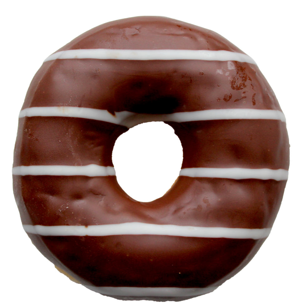 Donut with chocolate glaze png