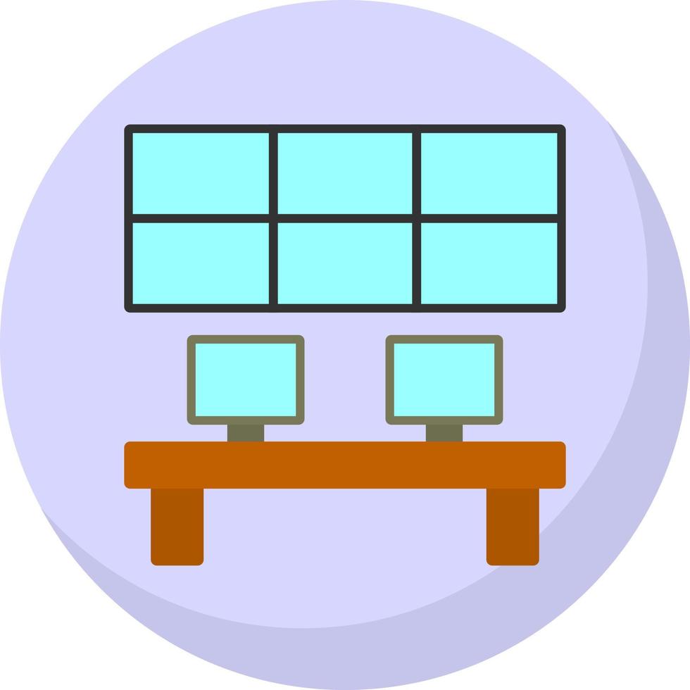 Control ROom Vector Icon Design
