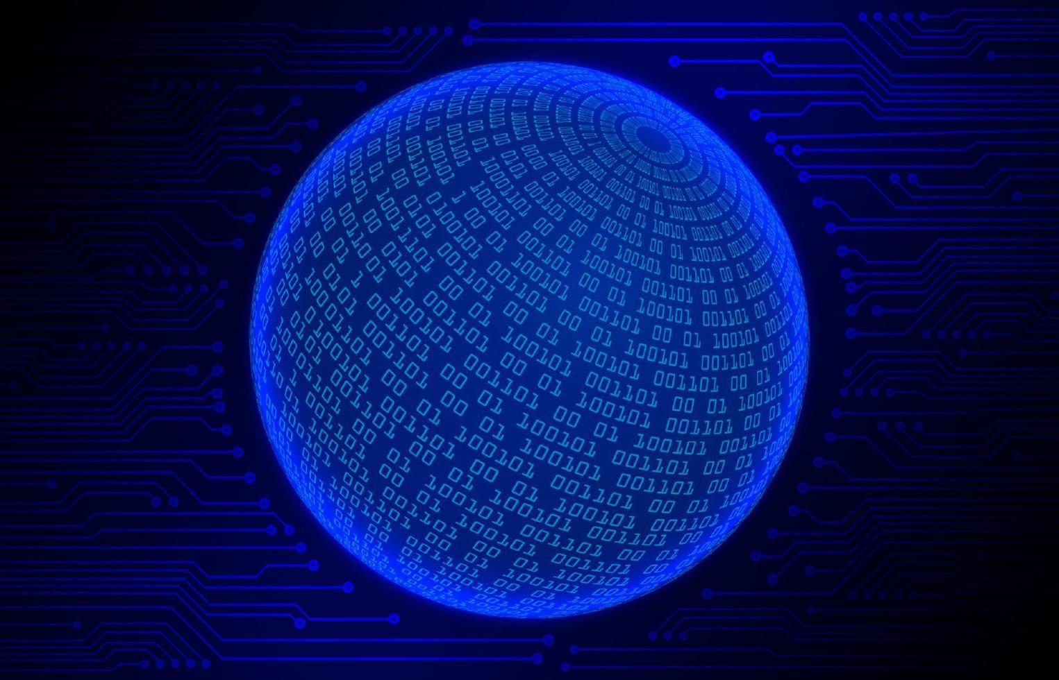 Modern Cybersecurity Technology Background with world globe vector