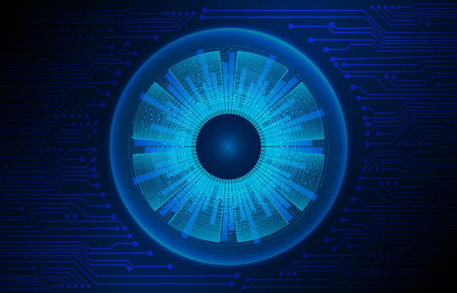 Modern Cybersecurity Technology Background with eyes vector