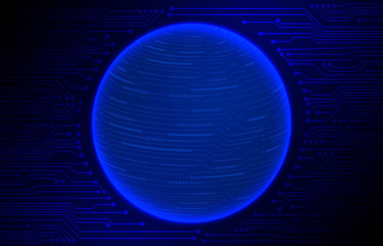 Modern Cybersecurity Technology Background with World Glove vector