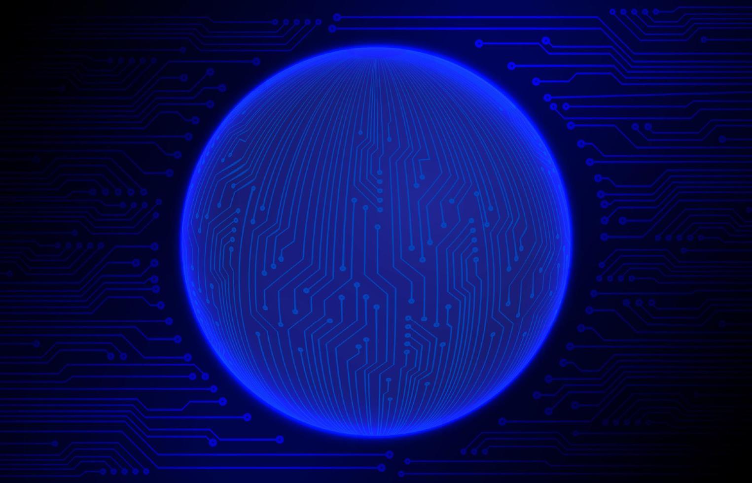 Modern Cybersecurity Technology Background with World Globe vector