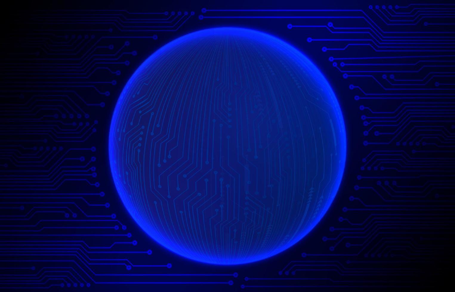 Modern Cybersecurity Technology Background with World Globe vector