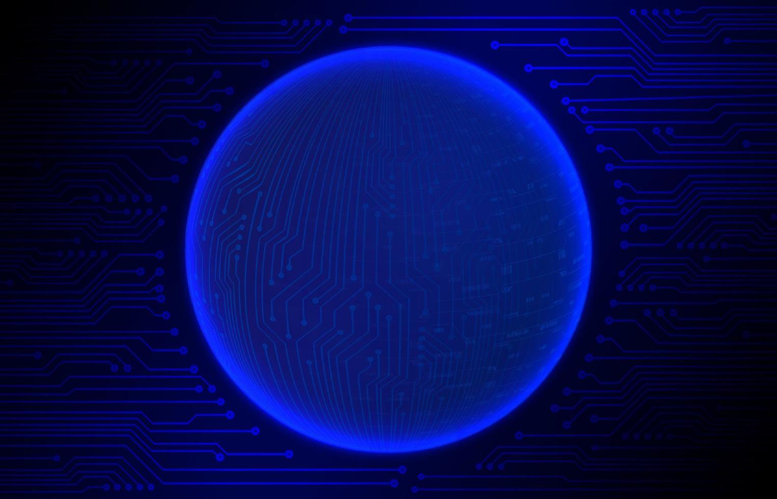 Modern Cybersecurity Technology Background with World Glove vector