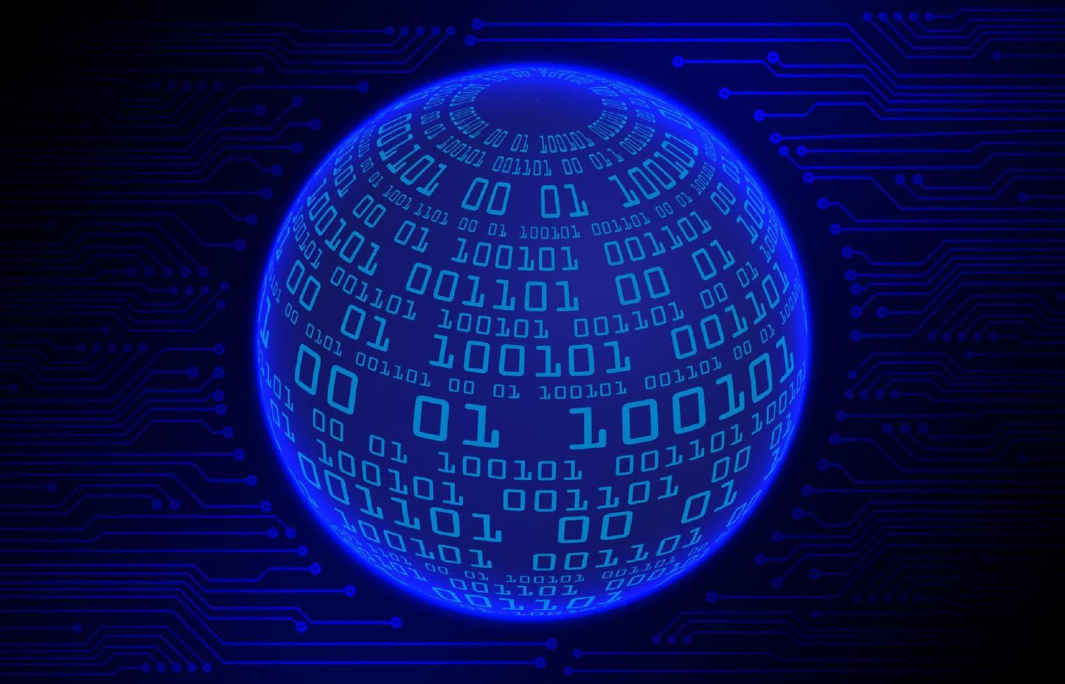 Modern Cybersecurity Technology Background with world globe vector
