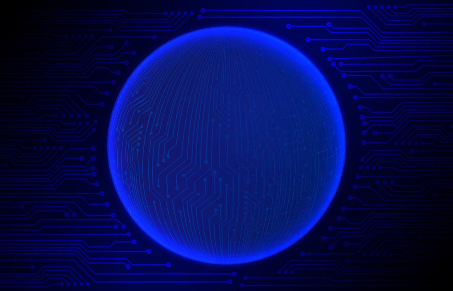 Modern Cybersecurity Technology Background with World Glove vector