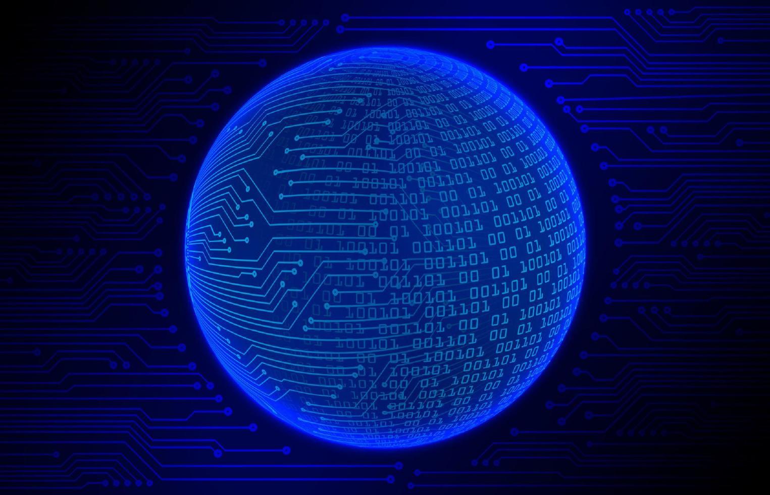 Modern Cybersecurity Technology Background with world globe vector