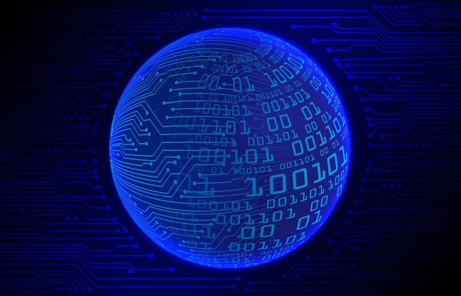 Modern Cybersecurity Technology Background with world globe vector