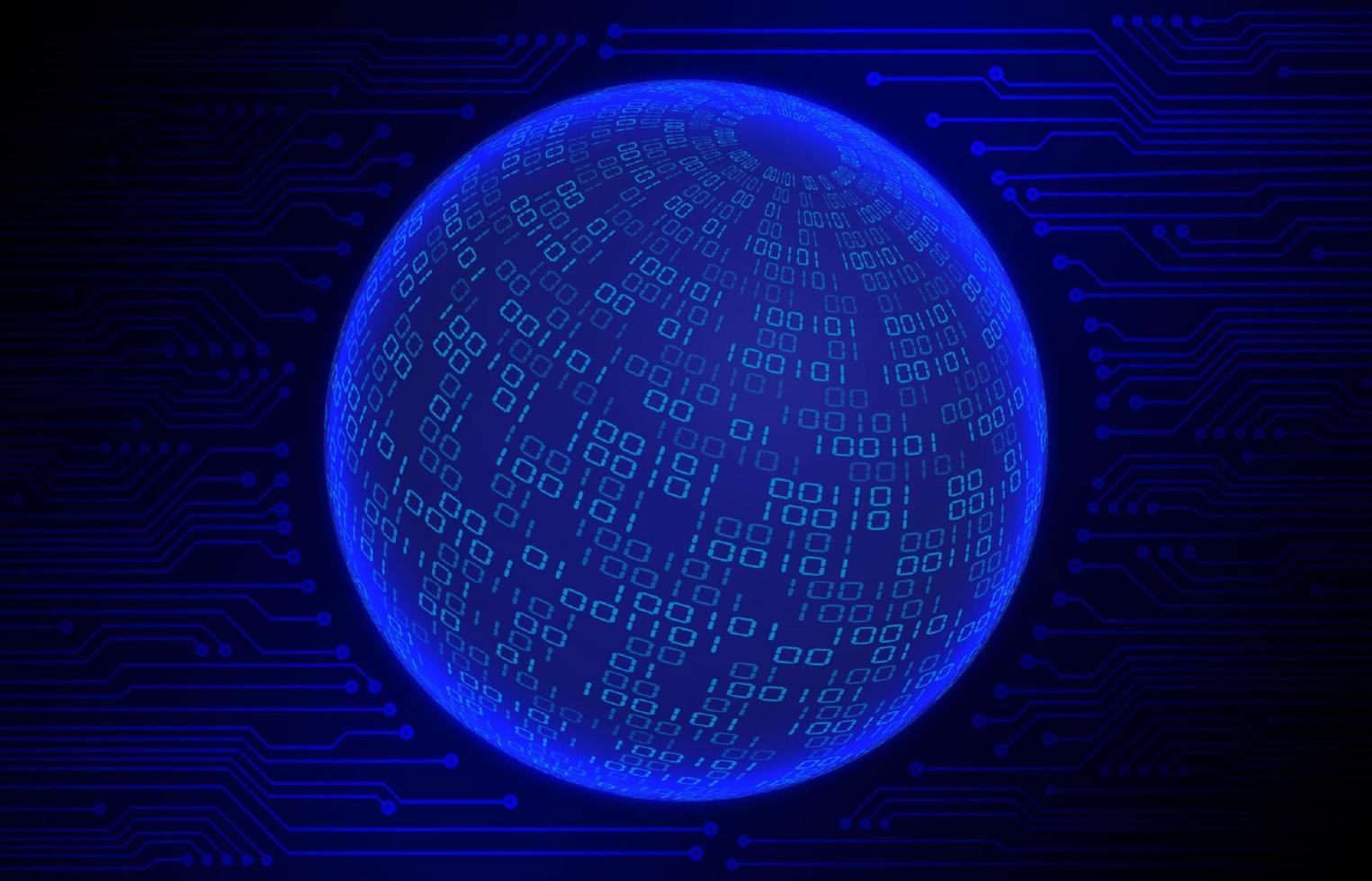 Modern Cybersecurity Technology Background with world globe vector