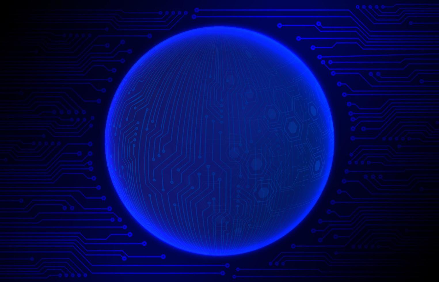 Modern Cybersecurity Technology Background with World Globe vector
