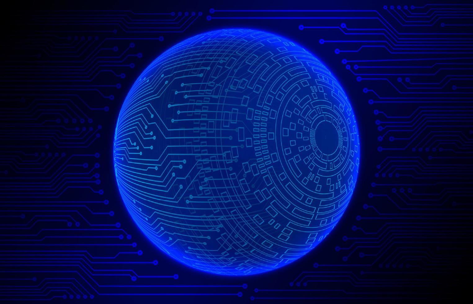 Modern Cybersecurity Technology Background with world globe vector
