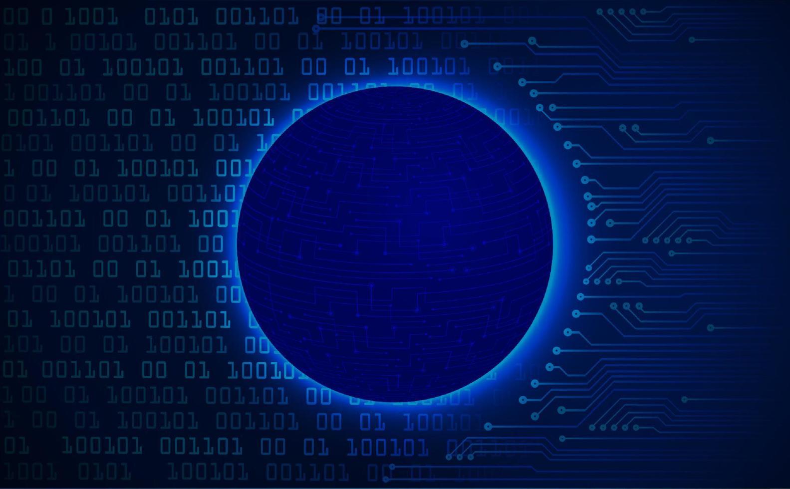 Modern Cybersecurity Technology Background with Globe vector