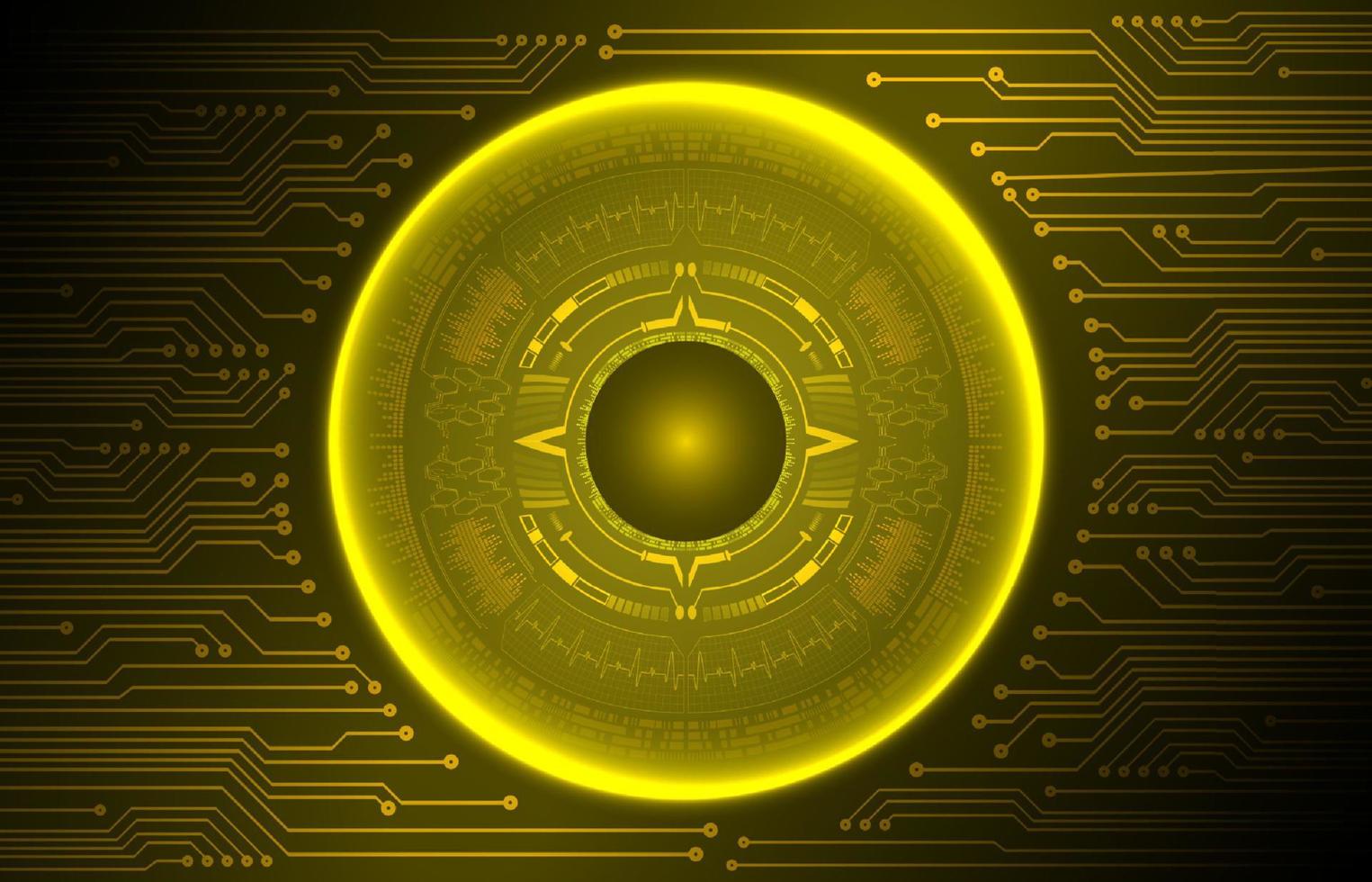 Modern Cybersecurity Technology Background with eyes vector