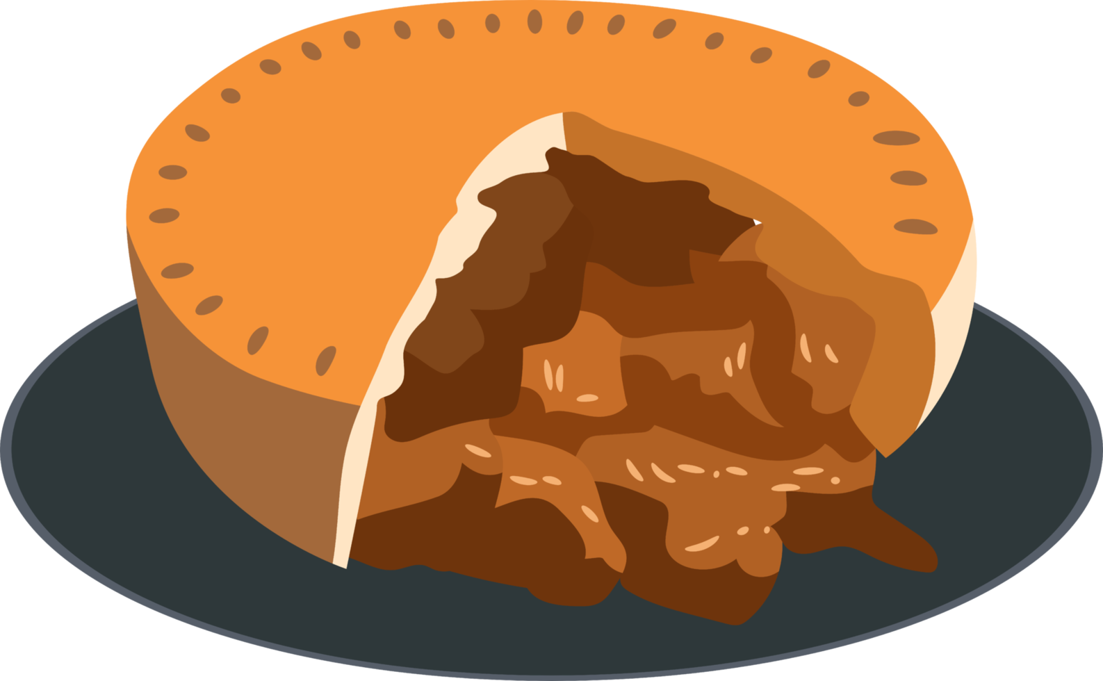 Steak kidney pie png graphic clipart design