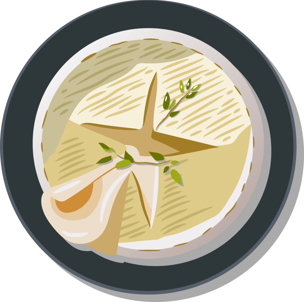 Baked Camembert png graphic clipart design