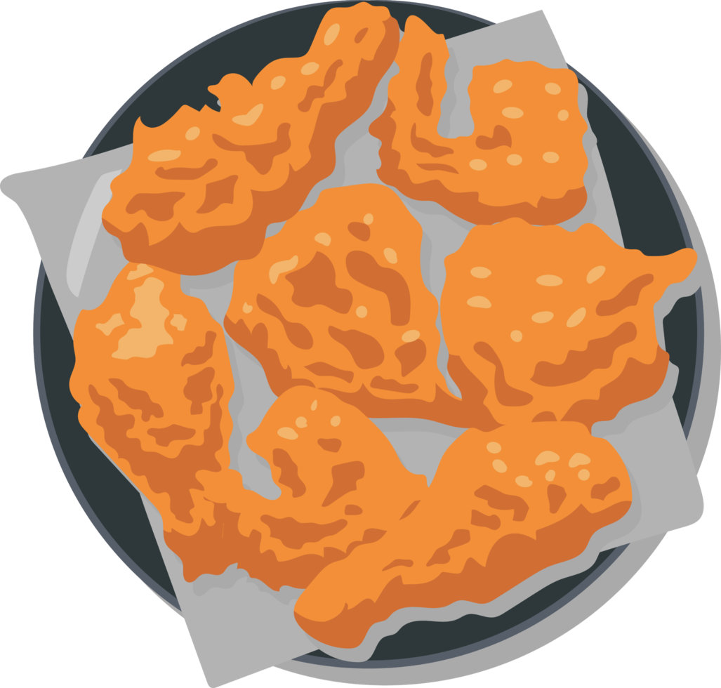 gebakken kip PNG grafisch clip art ontwerp
