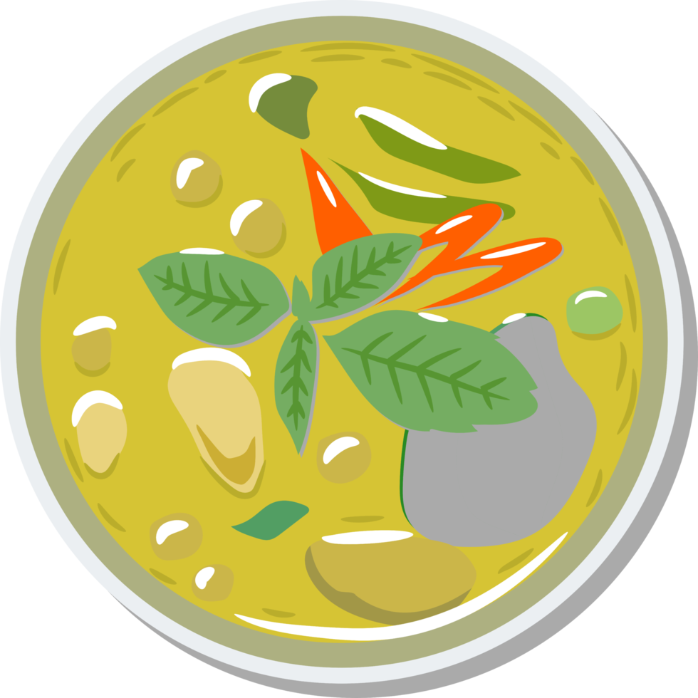 Green curry png graphic clipart design