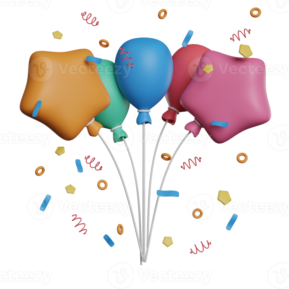 Balloons 3d Illustration png