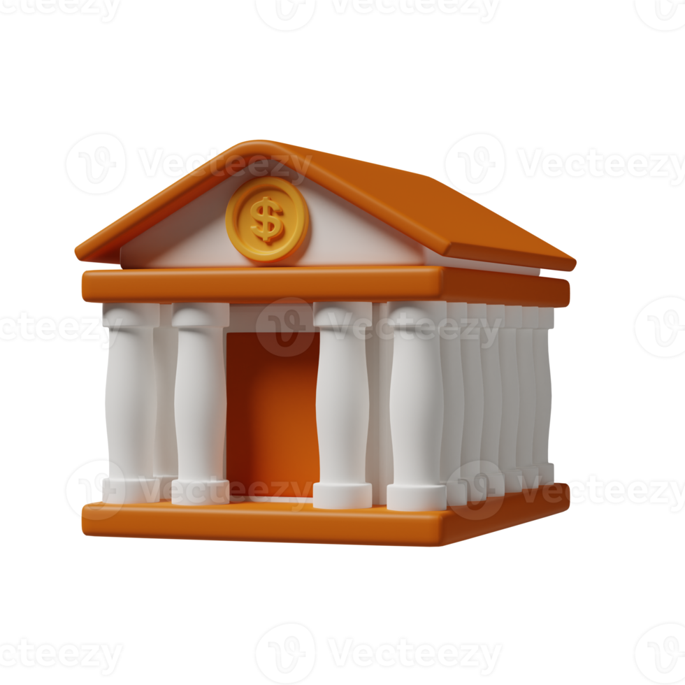 Bank 3d illustration png