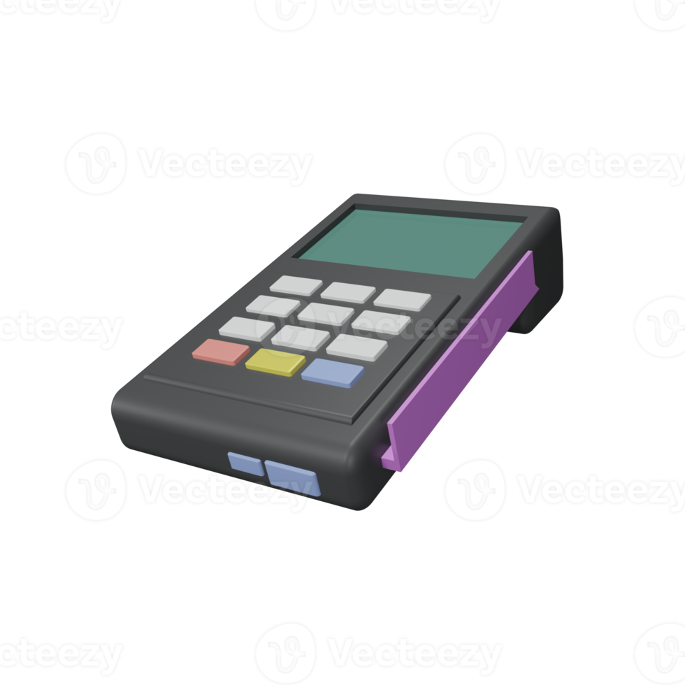 Debit Machine Isolated on transparent background PNG File