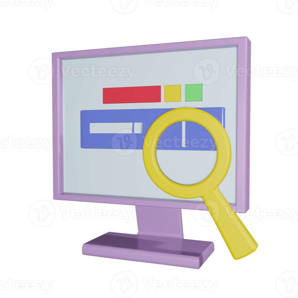 Analysis market Isolated on transparent background PNG File