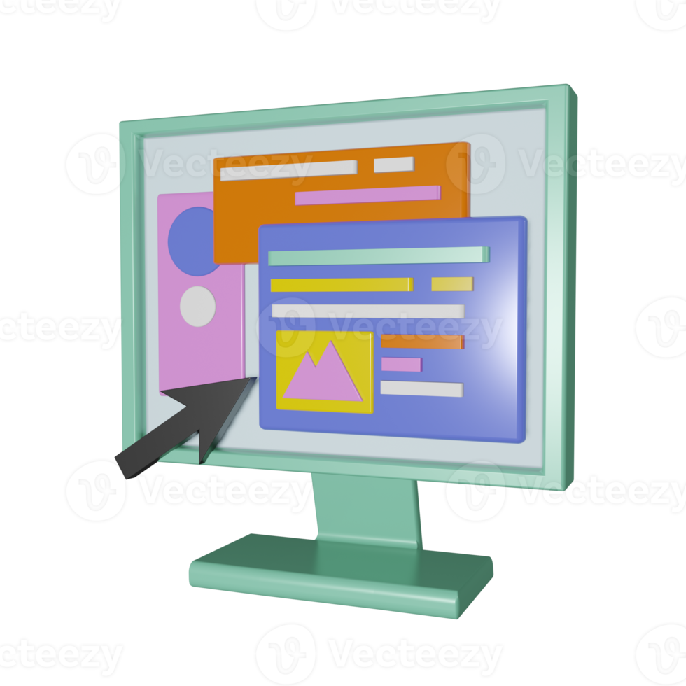 Data analysis isolated on transparent background 3d illustration PNG File