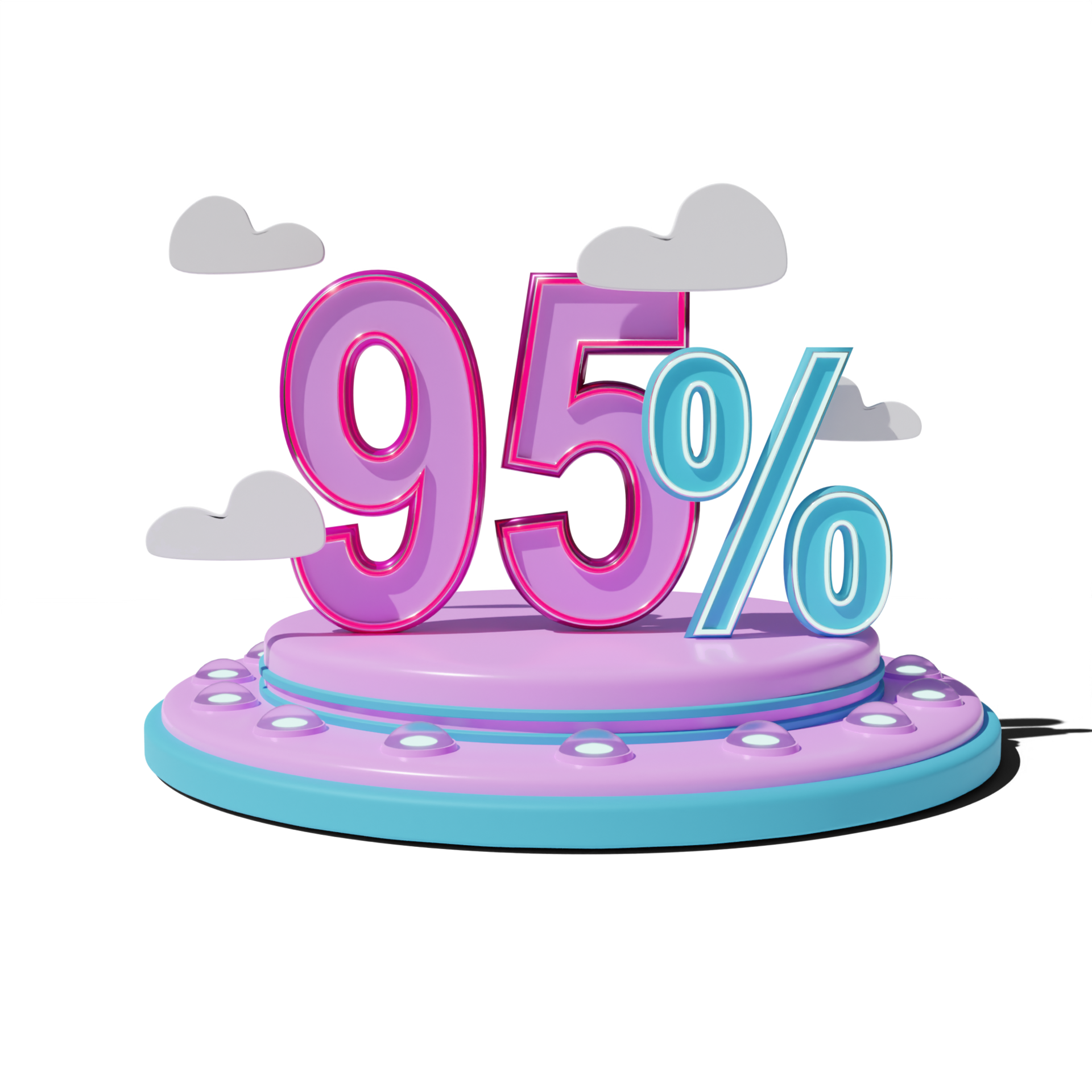 Discount 95 Percent On Transparent Background 3d Illustration 19955510 PNG discount-95-percent-on-transparent-background-3d-illustration-19955510-png