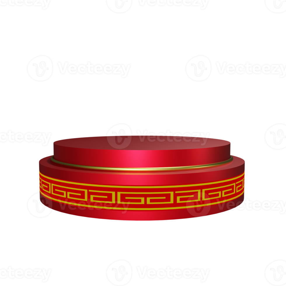 Chinese new year Podium Product display 3d Illustration png