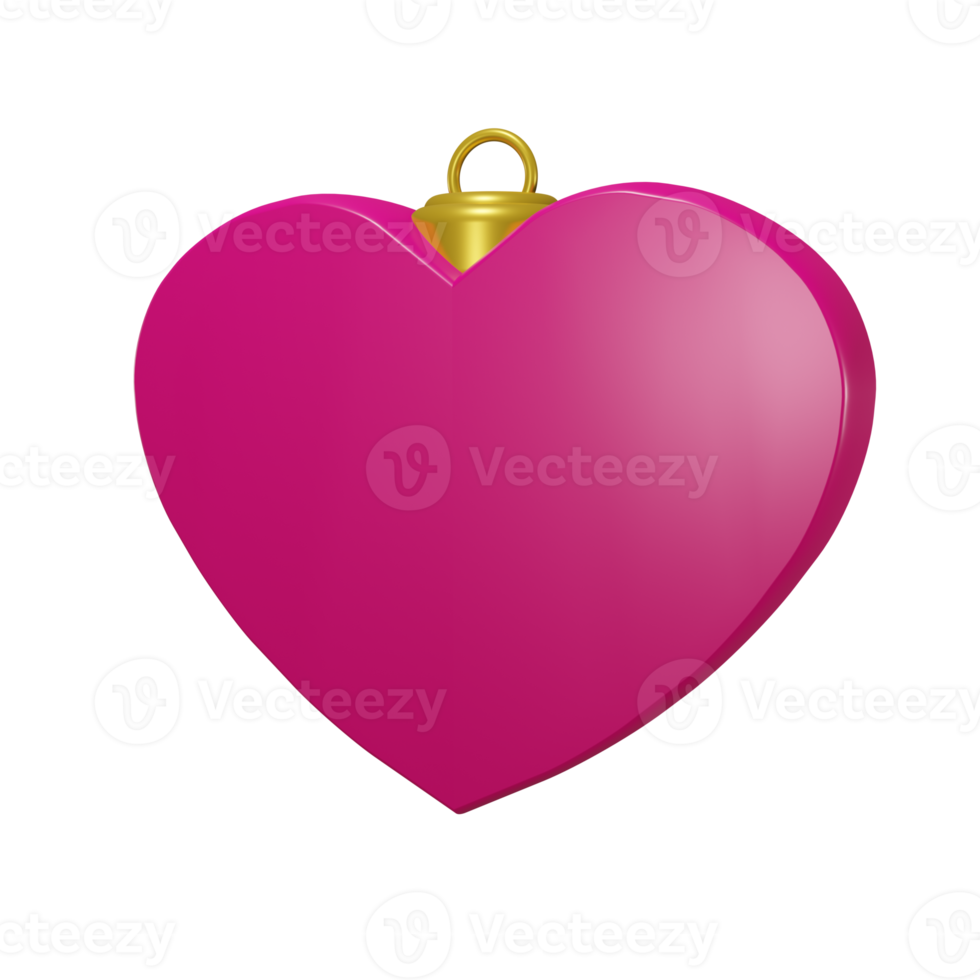 Happy Valentine's day isolated on transparent background 3d illustration PNG File