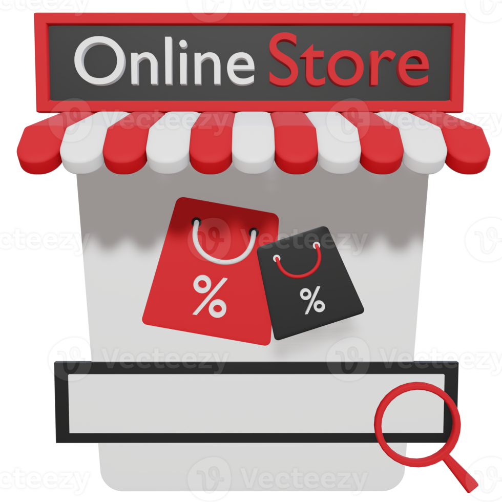 Online store Isolated on transparent background PNG File