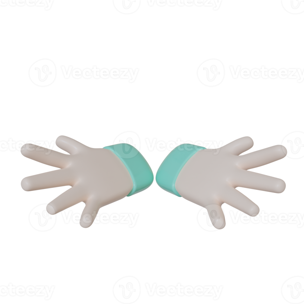 Hand Praying Gesture on Transparent background 3d Illustration png