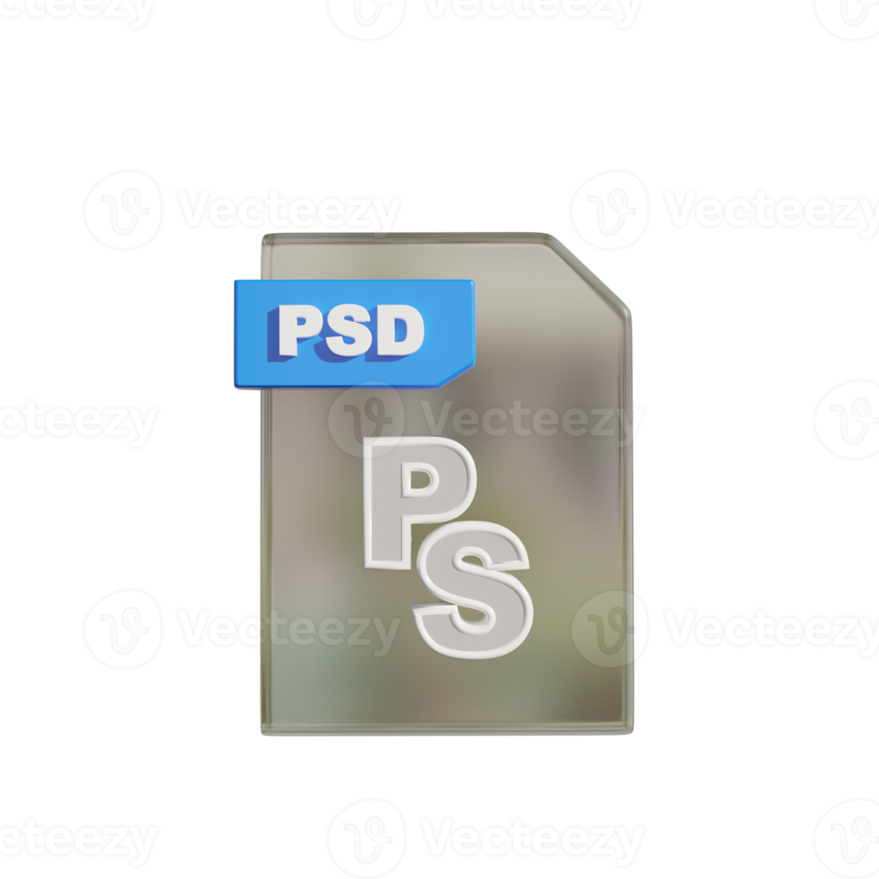 File Format on Transparent Background 3d illustration png