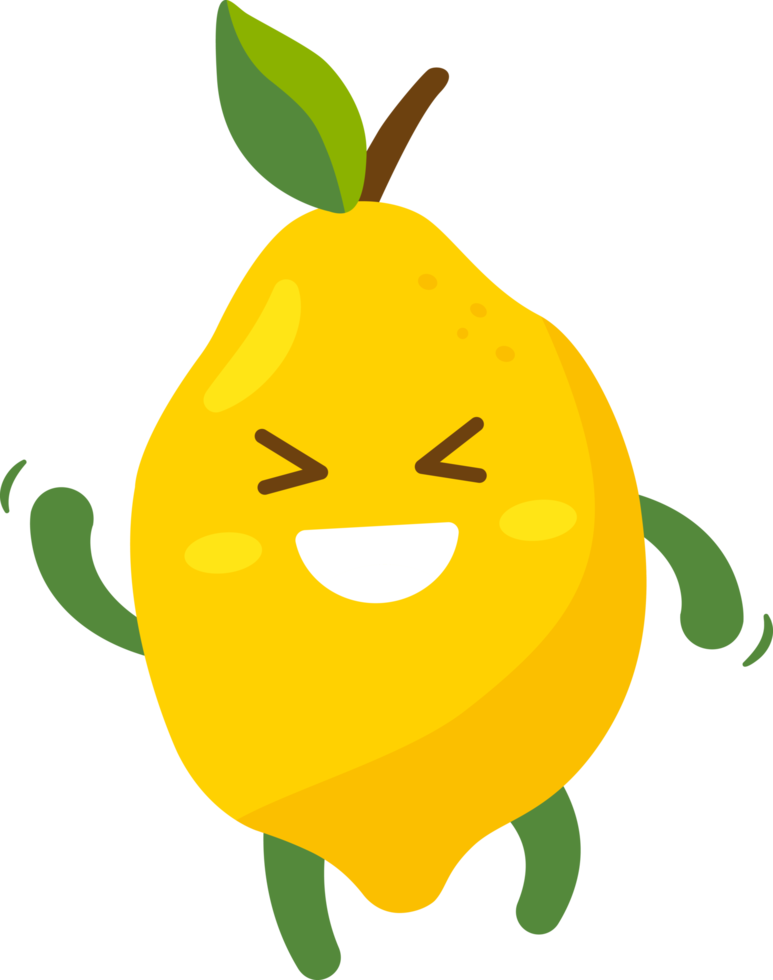 personnage de dessin animé de citron png