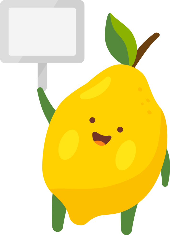 Limone cartone animato personaggio png