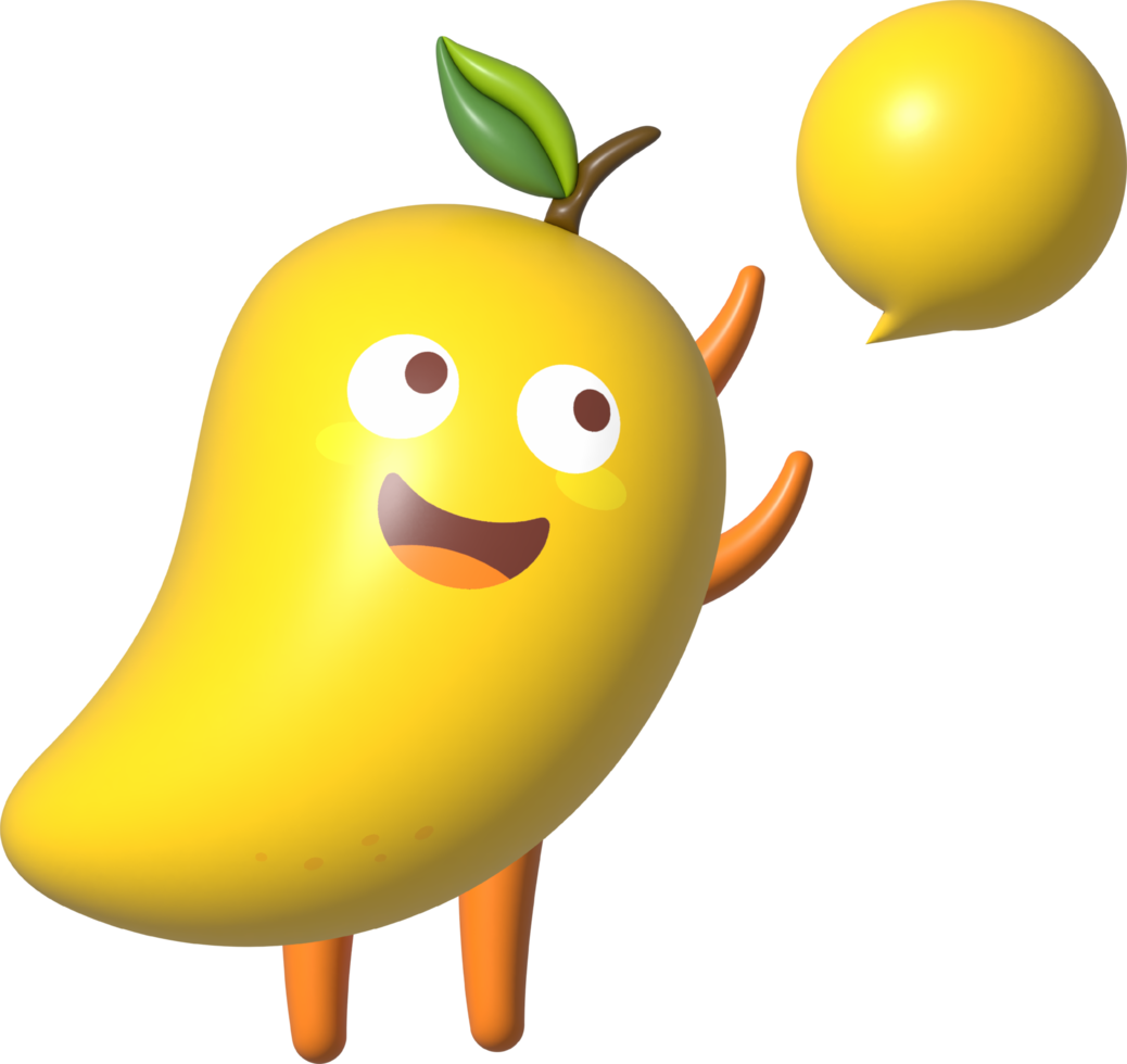 Mango 3D Cartoon Character png