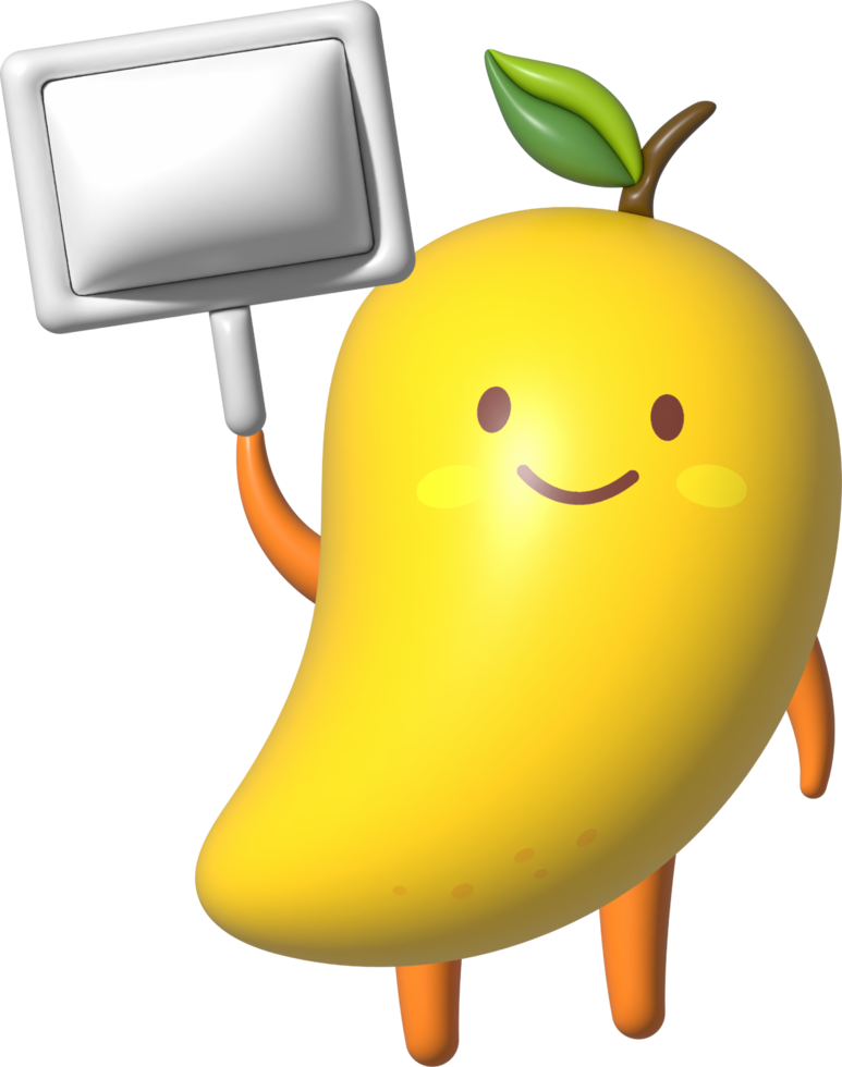 Mango 3D Cartoon Character png