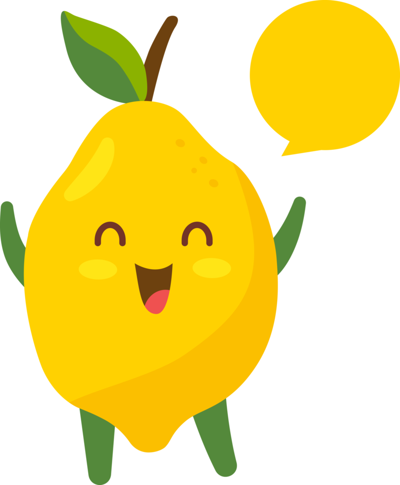 Limone cartone animato personaggio png