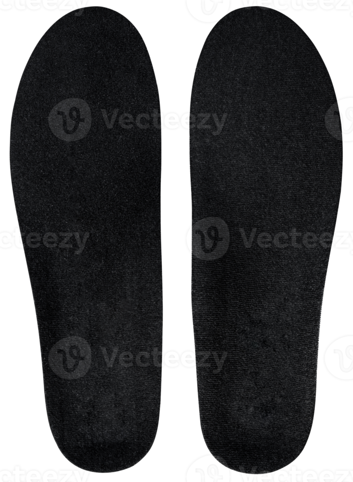 Black orthopedic insoles for athletic shoe. png
